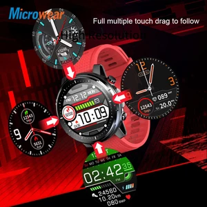 Image 3 - 2020 neue Microwear L15 Smart Uhr Männer IP68 Wasserdichte smartWatch EKG PPG Blutdruck Herz Rate sport fitness Smartwatch
