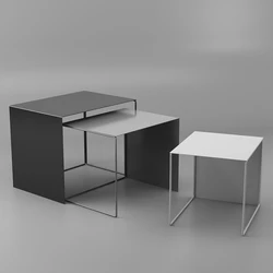 Mesas de Centro modernas plegables, minimalistas industriales de Metal, Mesa baja de ahorro, muebles de balcón, OC50BZ