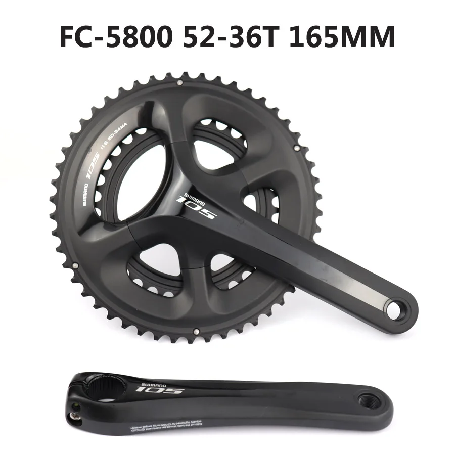 SHIMANO 105 FC-5800 FC 5800 2x11 Speed Road bike Crankset 50-34T/52-36T/53-39T 165/170/172.5/175MM Crank Choose BBR60 - Цвет: 52-36T 165