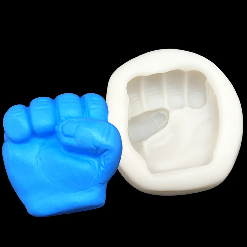 Faust-Silikonform für Zuckerguss, Harzwerkzeuge, Cupcake-Backform, Fondant-Kuchendekorationswerkzeuge