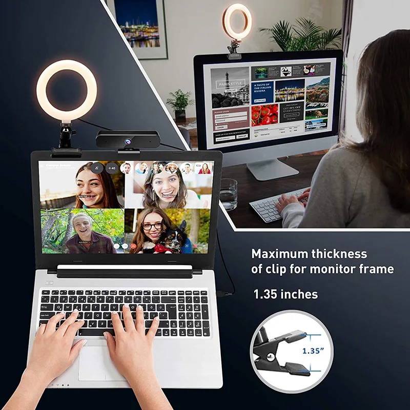 Anel de Luz com Suporte Desktop para Youtube Polegada Círculo Vídeo Live Stream Maquiagem Fotografia 6 Led - Image 5