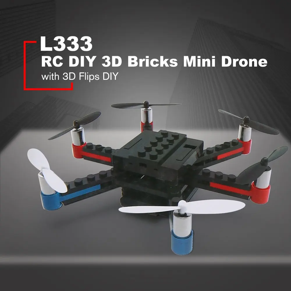 L222 мини микро RC строительный блок 3D кирпичи Квадрокоптер БПЛА с переворачиванием Безголовый режим DIY для начинающих подарок
