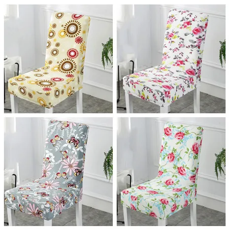 

Printing Stretch Chair Cover Big Elastic Seat Chair Covers Painting Slipcovers Restaurant Banquet Botel Home Decoration