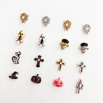 

Nail Ornament Halloween Pumpkin Skeleton Candy Decorations Nail Metal Ornament Nail Diamond Nail Rhinestone-sticking