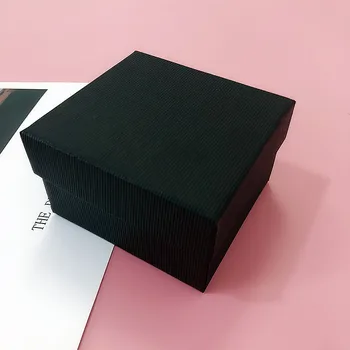 

1Pcs Small Black Cardboard Gift Packing Box Watch Display Storage Case Bracelet Bangle Jewelry Holder Box DIY Decorative Package