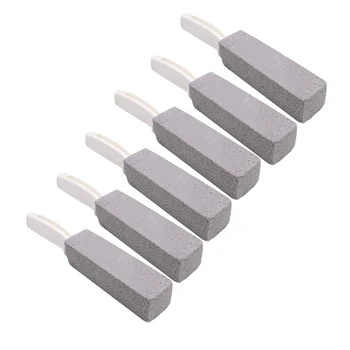 

Toilet Bowl Pumice Cleaning Stone with Handle for Toilet Cleaning Hard Water Ring Remover 6 Pack