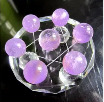

Beautiful 35--40mm Natural Amethyst Ball CRYSTAL Seven star array HEALINg