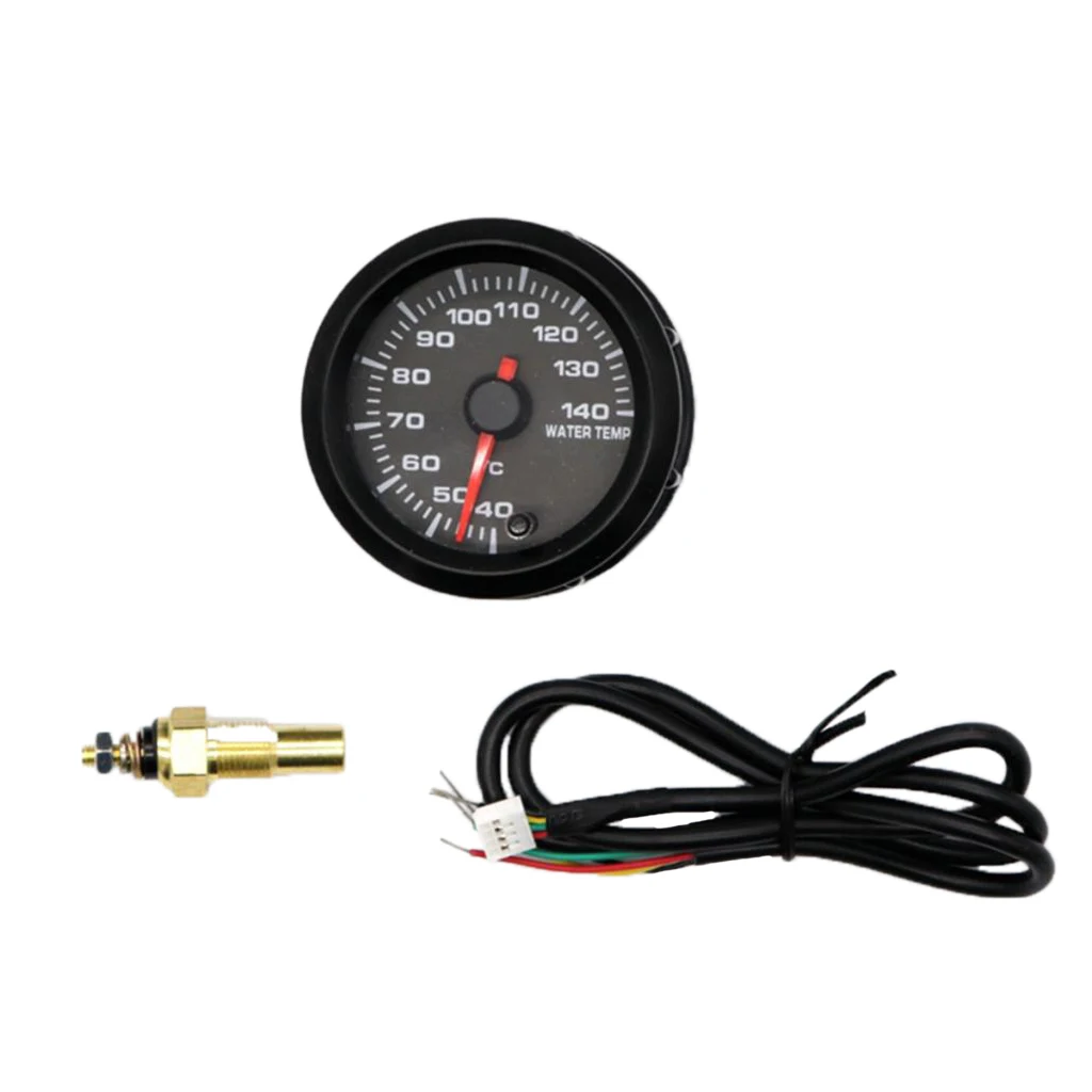 52mm Auto Car Electrical Digital Water Temp Meter Gauge With Sensor 40-140℃