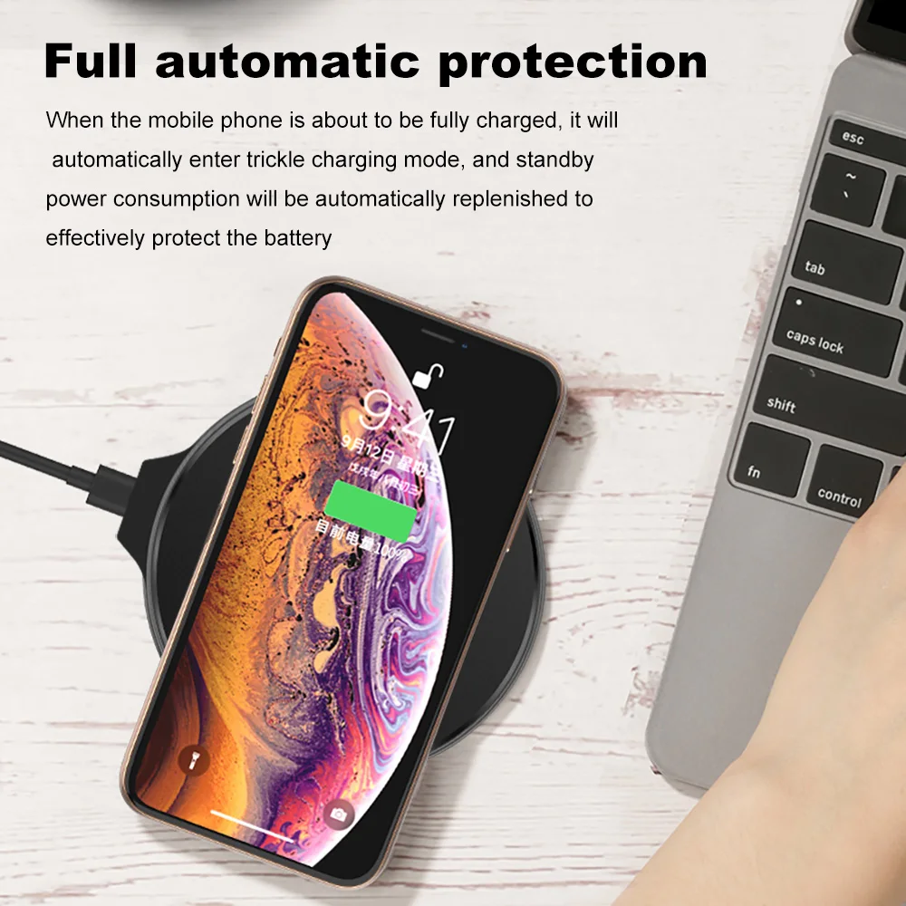 FDGAO 10 Вт Qi Беспроводное зарядное устройство для iPhone 11 Pro X Xs MAX XR 8 plus для samsung S10 S9 Plus Note 9 10 USB телефон быстрое зарядное устройство