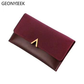 

2020 Leather Women Wallets Hasp Lady Moneybags Zipper Coin Purse Woman Envelope Wallet Money Cards ID Holder Bags Purses Pocket