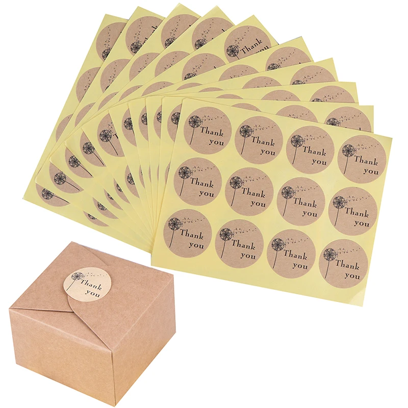 120pcs/lot New Thank You Seal Stickers Gift Seal Sticker For Homemade Bakery&gift Packaging