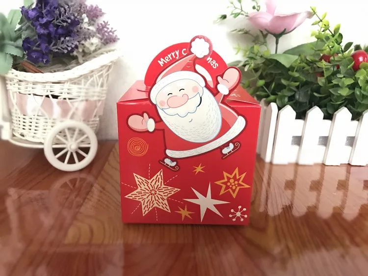 12 шт. рождественские подарочные коробки для конфет с героями мультфильмов Санта-Клаус Снеговик для рождественской вечеринки, подарочные пакеты, украшения для рождественской вечеринки
