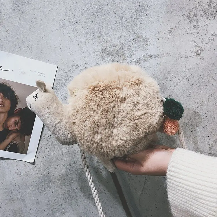 

Super Fire Shoulder Bag Single-shoulder Bag for Women 2019 Spring And Summer New Style Maomao Bag Cool Camel Versatile Plush Bag