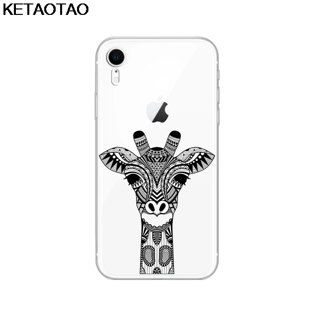 Чехол для телефона KETAOTAO с рисунком животных и любви s для iPhone 4S 5C 5S 6S 7 8 SE 5Plus XR XS Max чехол кристально чистый мягкий TPU чехол s - Цвет: Серебристый
