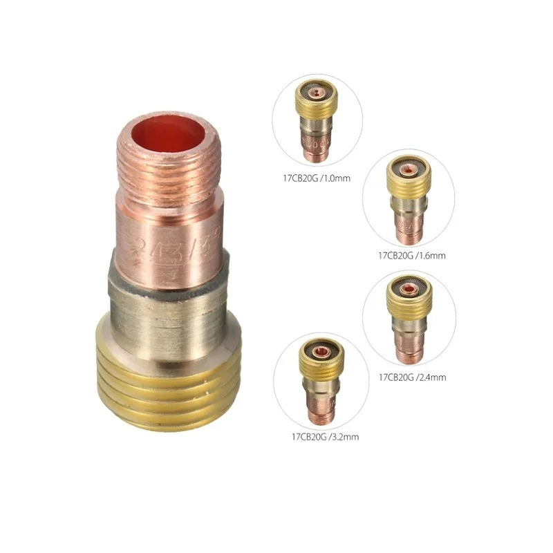 

SolderingWelding Equipment Part Access Burner Gas 1PCS Brass Collets Body Stubby Gas Len Connector With Mesh For Tig WP-17/18/26