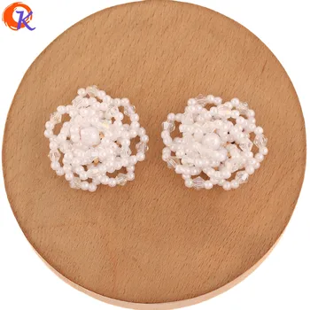 

Cordial Design 20Pcs 32*32MM Jewelry Accessories/Earring Findings/Hand Made/Imitation Pearl/DIY Jewelry Making/Seed Bead Charms