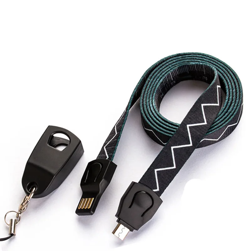 Шнур USB кабель ремешок для передачи данных мульти зарядный кабель Micro USB C 3 в 1 кабель для быстрой зарядки с брелоком