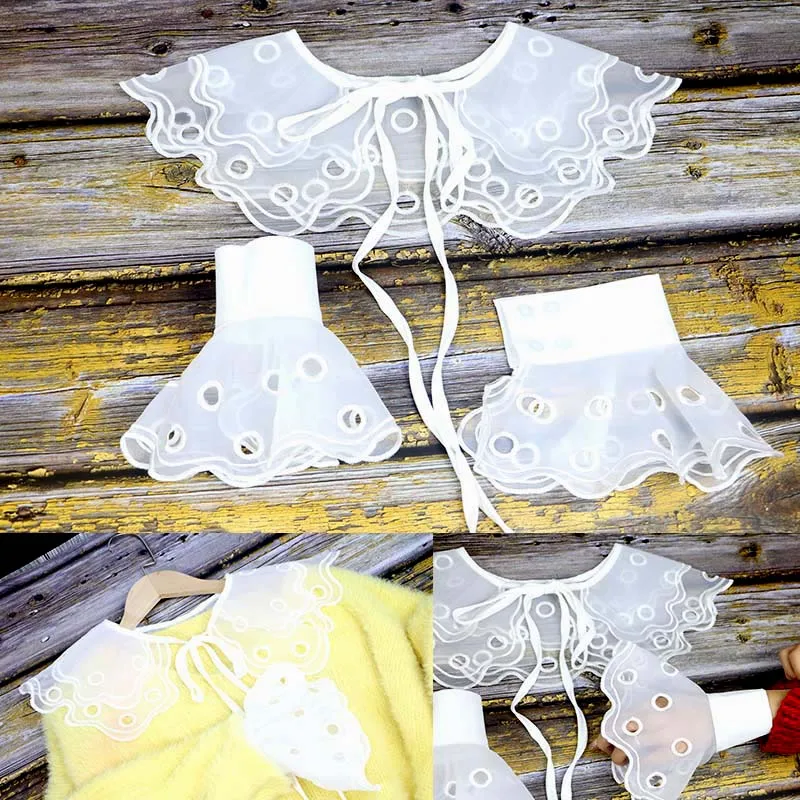 Романтические жемчужные манжеты декоративные поддельные воротнички милые