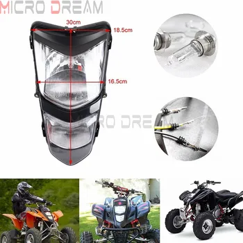 

ATV Quad New Headlight Z400-35100-07G00-YU1 12V/25W Dual Twin Headlamp For Suzuki Quadsport LTZ400 LT-Z400 KAWASAKI KFX KSF 400