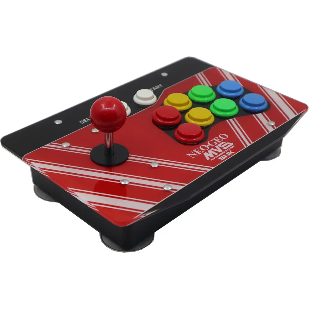 10 Buttons Arcade Joystick USB Wired Acrylic Artwork Panel for PC NEO GEO MVS SNK