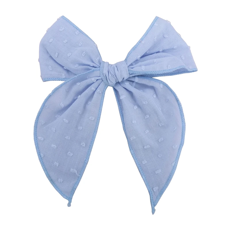 Fable Bow Hair Clips Baby Girls Women Linen Hemmed Hair Bow Clips Cotton Large Tails Hair Bows Accessories Hairgrips ergo baby accessories