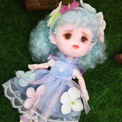 Dream Fairy 1/12 BJD кукла Додо кукла ob11 14 см мини-кукла 26 шарнир тела милый детский подарок игрушка Ангел сюрприз кукла - Цвет: Hydrangea