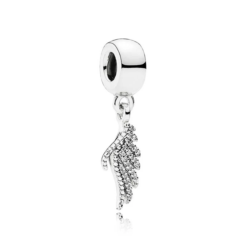 Authentic 925 Sterling Silver Bead Majestic Feathers Pendant Charm Fit Fashion Women Pandora Bracelet Bangle Gift DIY Jewelry | Украшения и