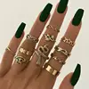 KSRA Boho Vintage Gold Star Knuckle Rings For Women BOHO Crystal Star Crescent Geometric Female Finger Rings Set Jewelry 2022 ► Photo 3/6