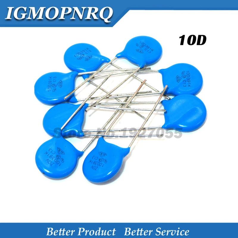 

10PCS Varistor 10D101K 10D102K 10D241K 10D270K 10D271K 10D330K 10D390K 10D470K 10D471K 10D511K 10D820K 10D821K piezoresistor