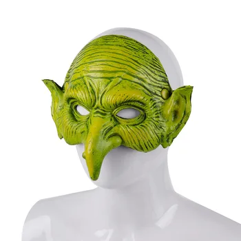 

Christmas Carnival Party Half Face PU Foam Witch Mask Cospty Mascaras Disfraces 3D Soft Masquerade Green Goblin Mask Dropship