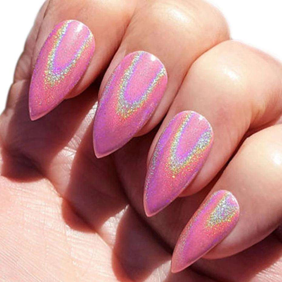 Holographic Nail Glitter Powder Laser Dipping Sequins Pigment Nail Art Gradient Mirror Chrome Dust Shining Polish Flakes BE1028-2 (16)