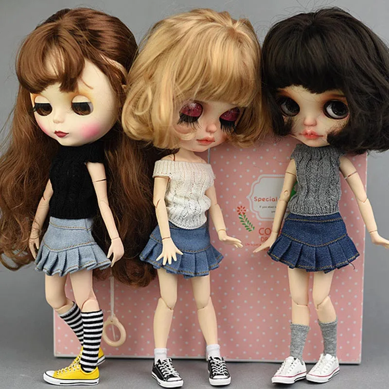 doll shoes doll accessories HOUZIWA BJD Doll Accessories 4.5cm Sneakers Blyth Doll Shoes 1/6 bjd shoes