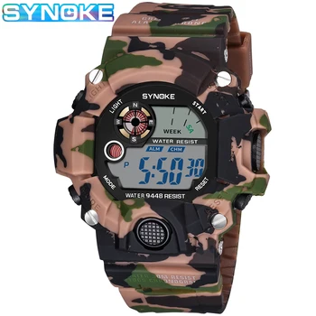

SYNOKE Sports Men digital Watches Camouflage Military Waterproof Stop Watch Shockproof Male Electronic Watch Masculino Relogio