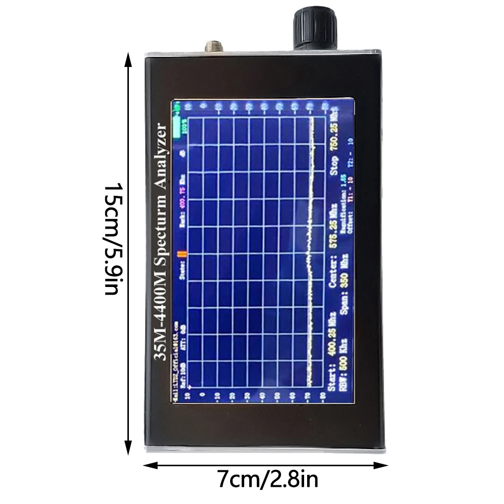 US $84.40 Spectrum Analyzer Handheld 43inch LCD Display Screen 35M4400MHZ Professional Simple For Interphone Signal Measurement Exact