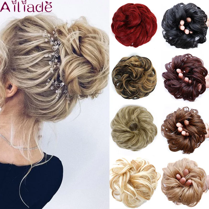 Шиньон AILIADA Scrunchy для пучка волос волнистый кудрявый шиньон Женский синтетические