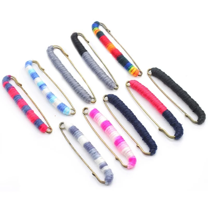 

Korean Pin 10cm Large Metal Safety Pin Brooch Weaving Wool Pin Decoration Buckle Pin Jewelry Brooches for Shawl Cardigan Sweater