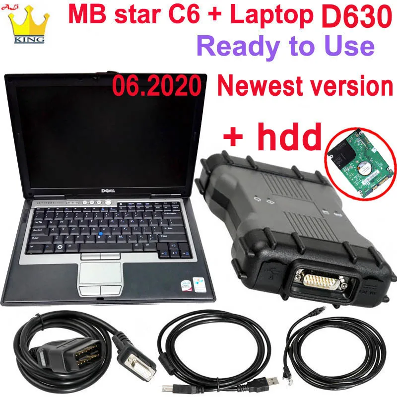 MB Star C6 Multiplexer vci SD Connect Diagnosis Tool support DOIP CAN with software VCI WIFI Plus Laptop D630 diagnostic tool | Автомобили