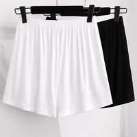 165Kg Plus Size Women's Summer Modal High Waist Safety Shorts 6XL 7XL 8XL 9XL 10XL Leggings Anti-Empty Shorts Black White - Image 4