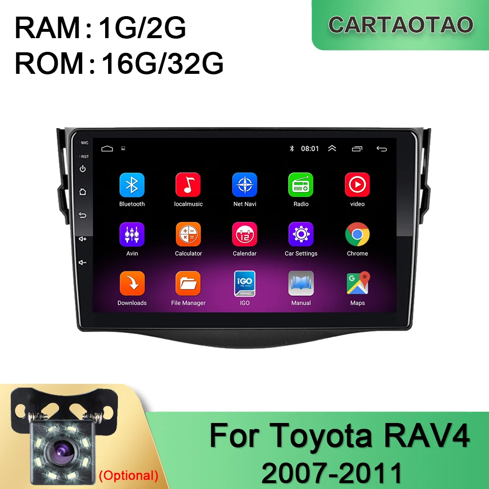 Автомагнитола на Android 9 0 мультимедийный видеоплеер для Toyota RAV4 Rav 4 2007 2008 2009 2010 2011