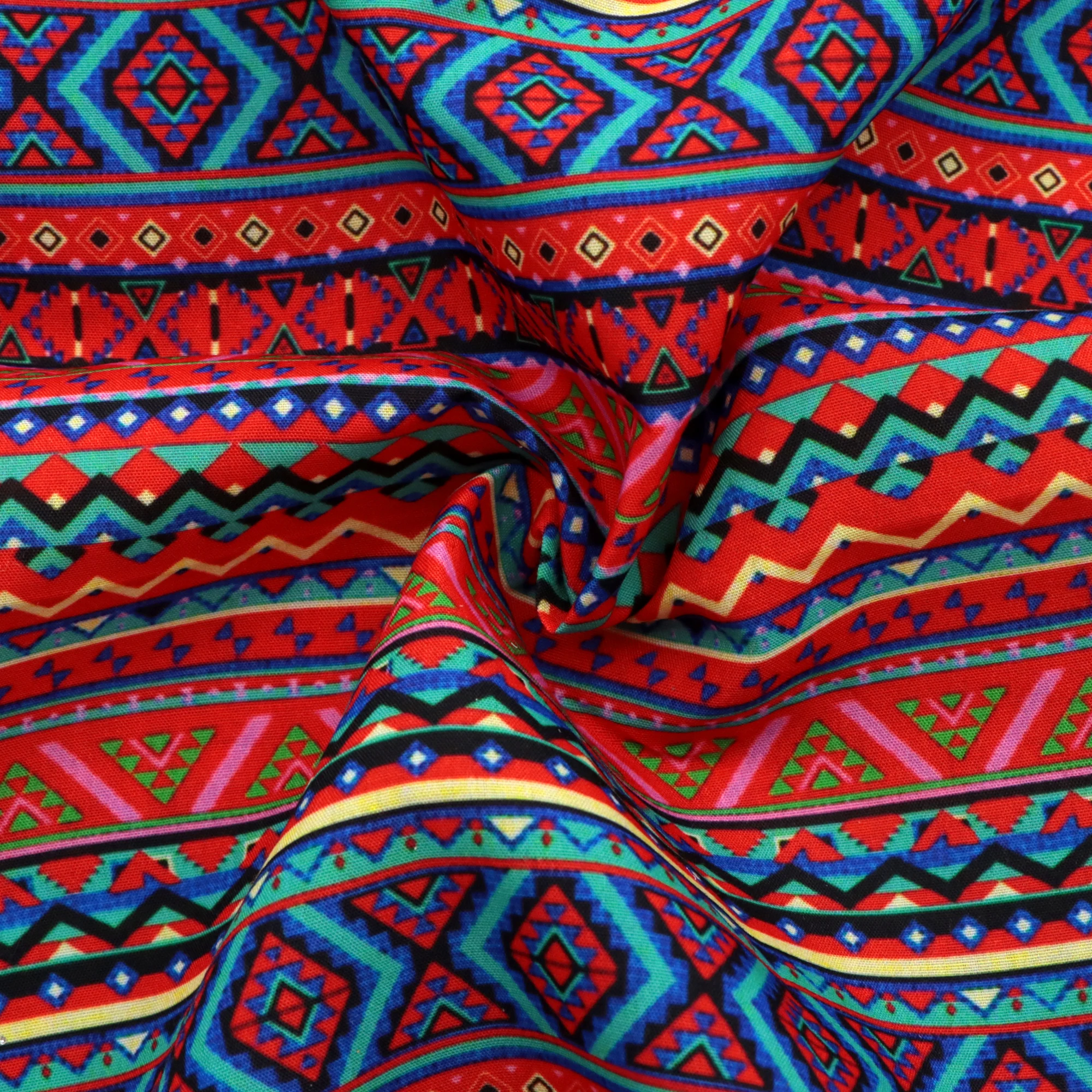 50*145cm Rhombus Aztec Polyester Or Knit Or 100% Cotton Material Fabric Patchwork Sewing Quilting Needlework DIY Cloth Sewing 4
