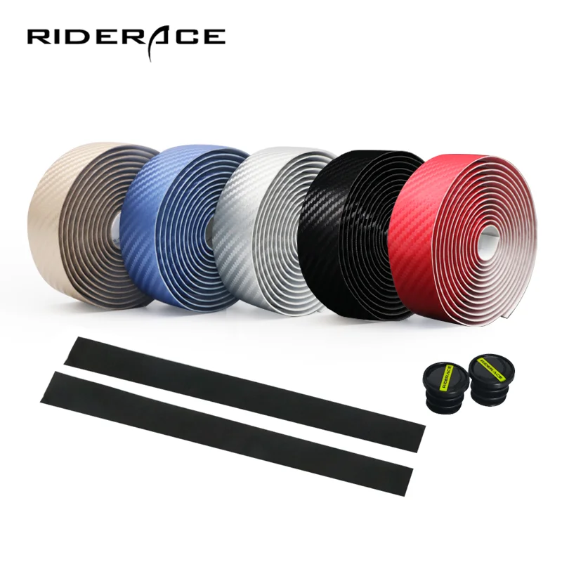Bike Handlebar Tape Bicycle Accessories Bike Handlebar Plugs EVA PU Road Bicycle Handle Bar Tapes Belt Anti-slip Shock Absorption Cycling Wrap +2 End Plug Accessories