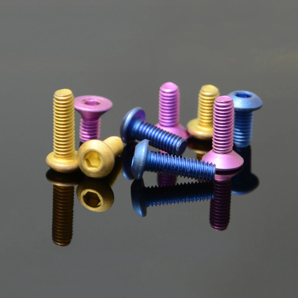 

GR2 TA2 Titanium M3 6mm 8mm 10mm Button Head / Countersuck Flat Head Screw Bolts Hex Socket For Model Aircraft Car DIY