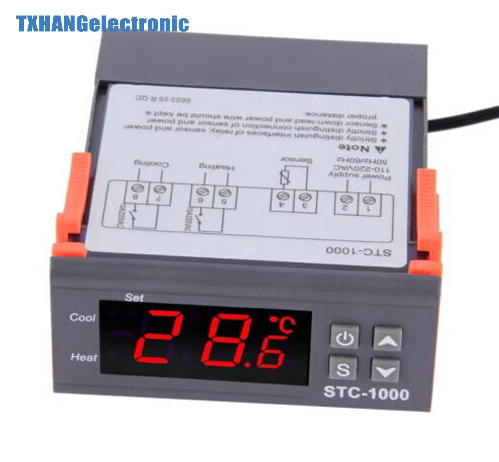 DC AC 12 V/24 V Два реле выход цифровой регулятор температуры STC-1000 термостат-50 ~ 99