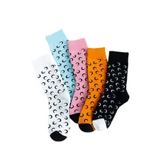 POBPOP модный в форме полумесяца тренд женские носки уличного стиля интересные изображения хлопок материал подходит для осени и зимы