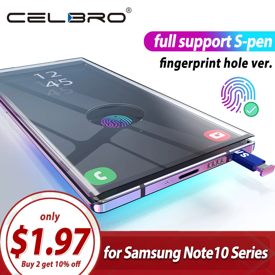 Стекло для Samsung Galaxy Note 10 Plus S10 5G Защитная пленка экрана телефона стеклянная +