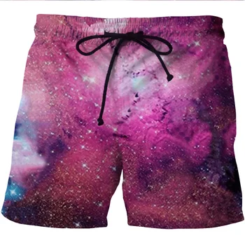 

Digital Printing Men's Quick-drying Beach Shorts Star Printed Side Pocket Casual Shorts