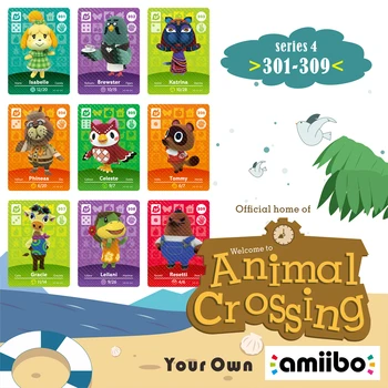 

301-309 Card Set 4 Amiibo Amibo Card Cards Animal Crossing Lily Nintendo Card Amibo Amiibo Card Work for Ns Games Welcome Amiibo