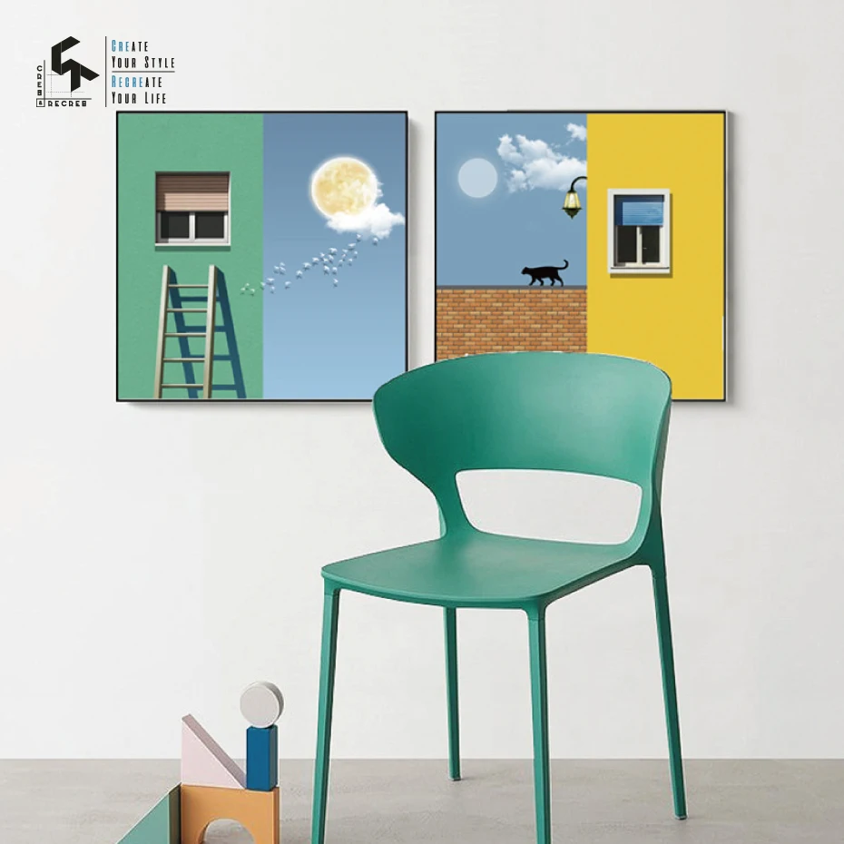 

CREATE&RECREATE Nordic Poster Landscapes Poster Wall Art Canvas Painting Posters And Prints Home Decoration Picture CR1810114031