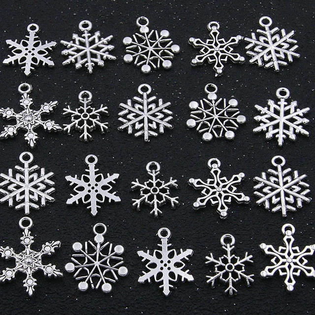 4 colors Random Mix 20pcs Mixed Christmas Snowflake Charms Pendants For  Jewelry Making Diy Handmade Jewelry - AliExpress