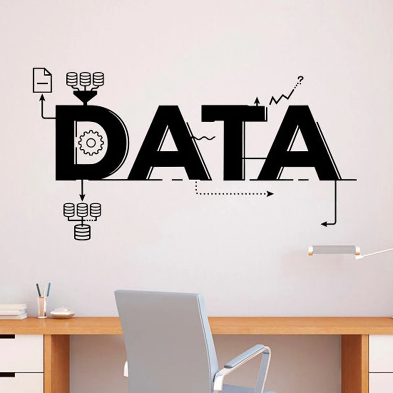 

Data Analytics Wall Decal Business Growth Home Office Art Decor Vinyl Wall Sticker for Office enterprise Decoration Mural X031